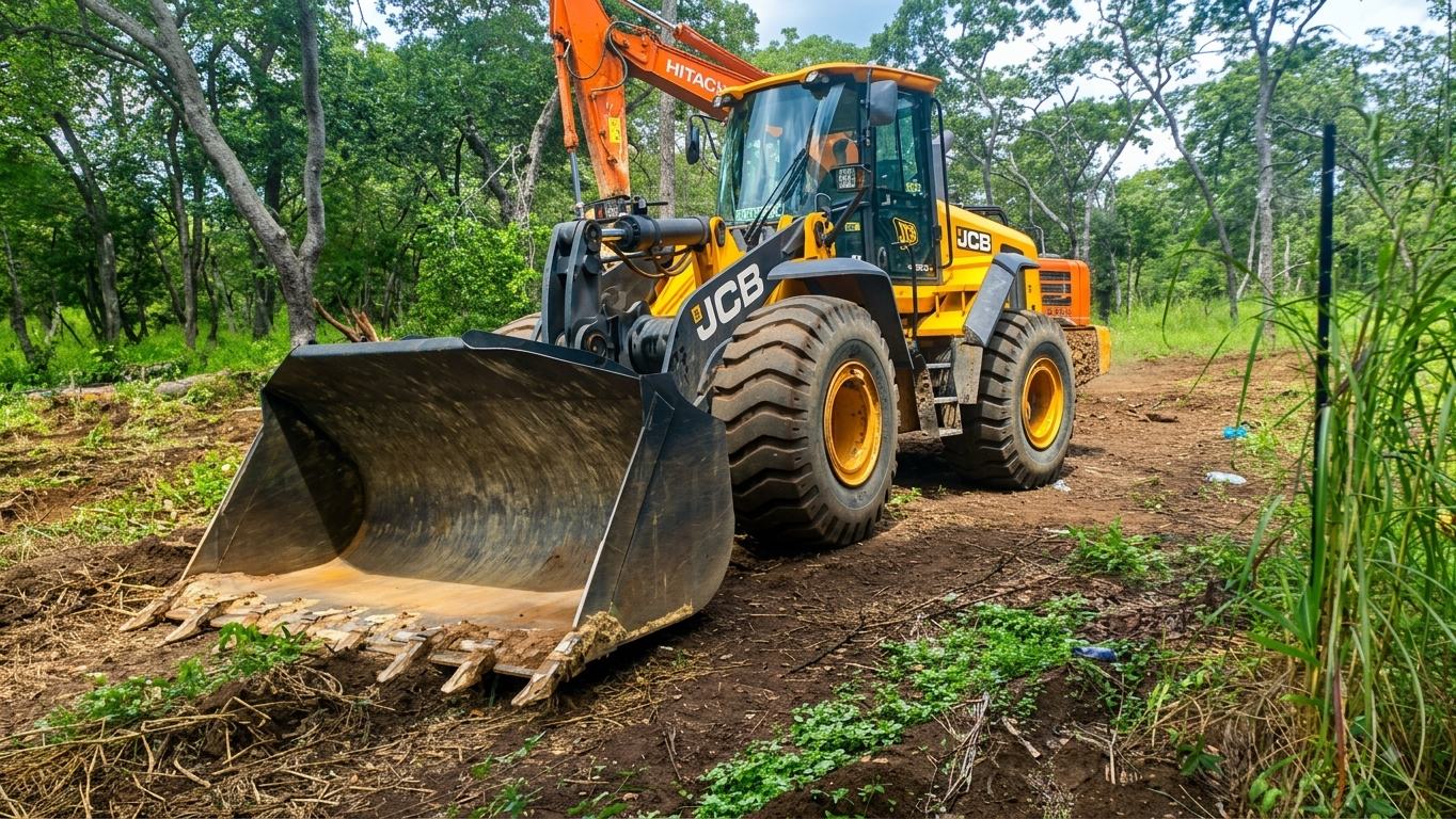 Godet et roues JCB